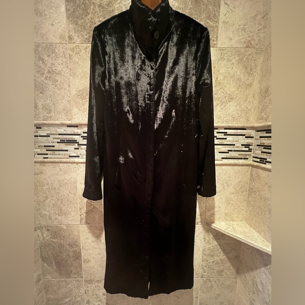 bebe Vintage Midi Velvet Trench Coat